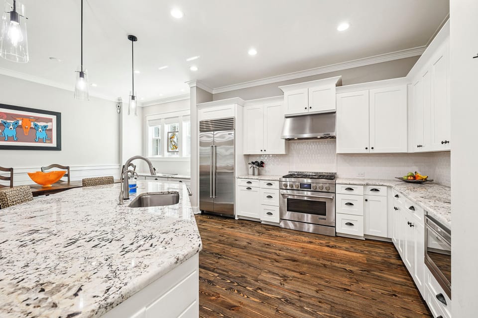 Your gourmet kitchen awaits with granite countertops, stainless steel appliances, and plenty of space to prepare memorable meals during your stay.