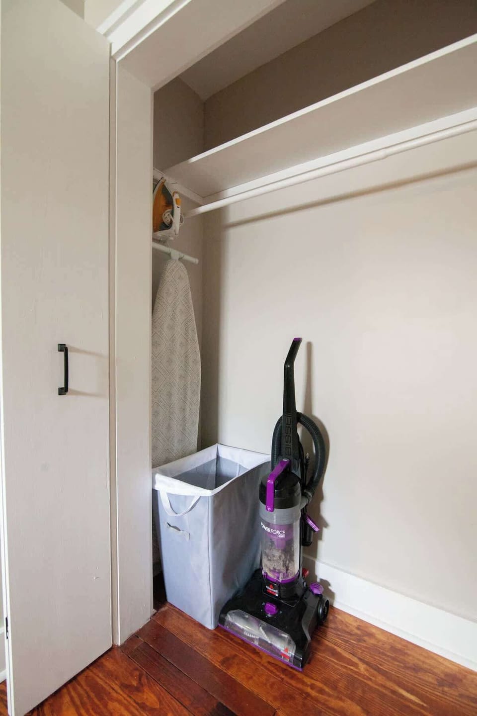 Ironing board, iron and large closet available for your needs