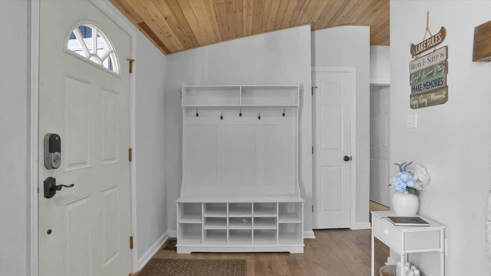 Entryway with Bench Seating & Storage Hooks