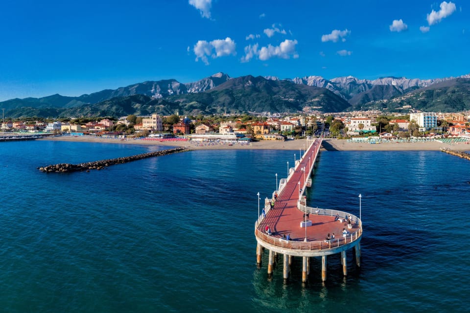 Aerial view of the pier