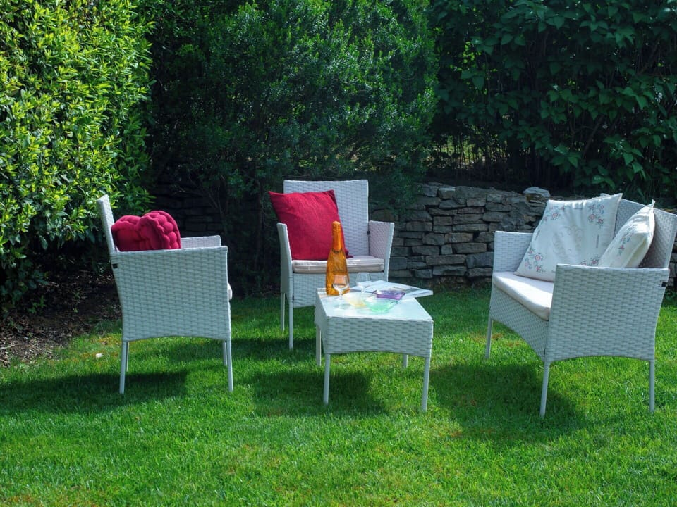 Outdoor Furniture, Furniture, Chair, Garden, Lawn, Plastic, Patio, Armrest, Wicker, Backyard