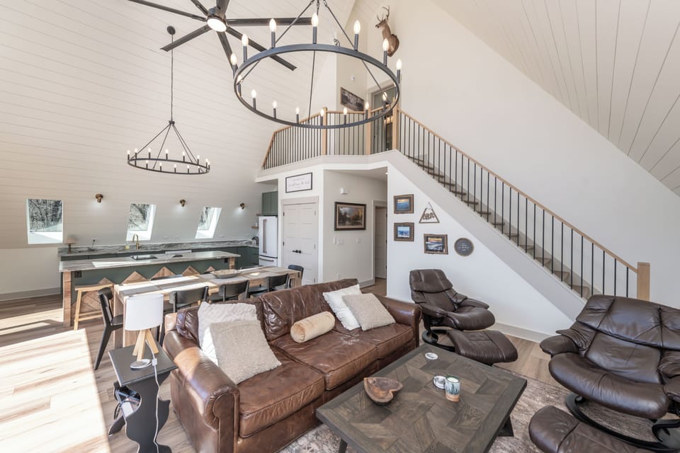 Main level. Stairs to master suite.