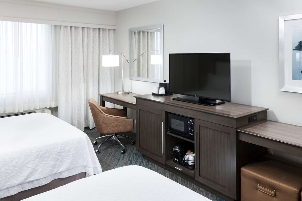 Spread out with a dedicated workspace and entertainment at your fingertips.
