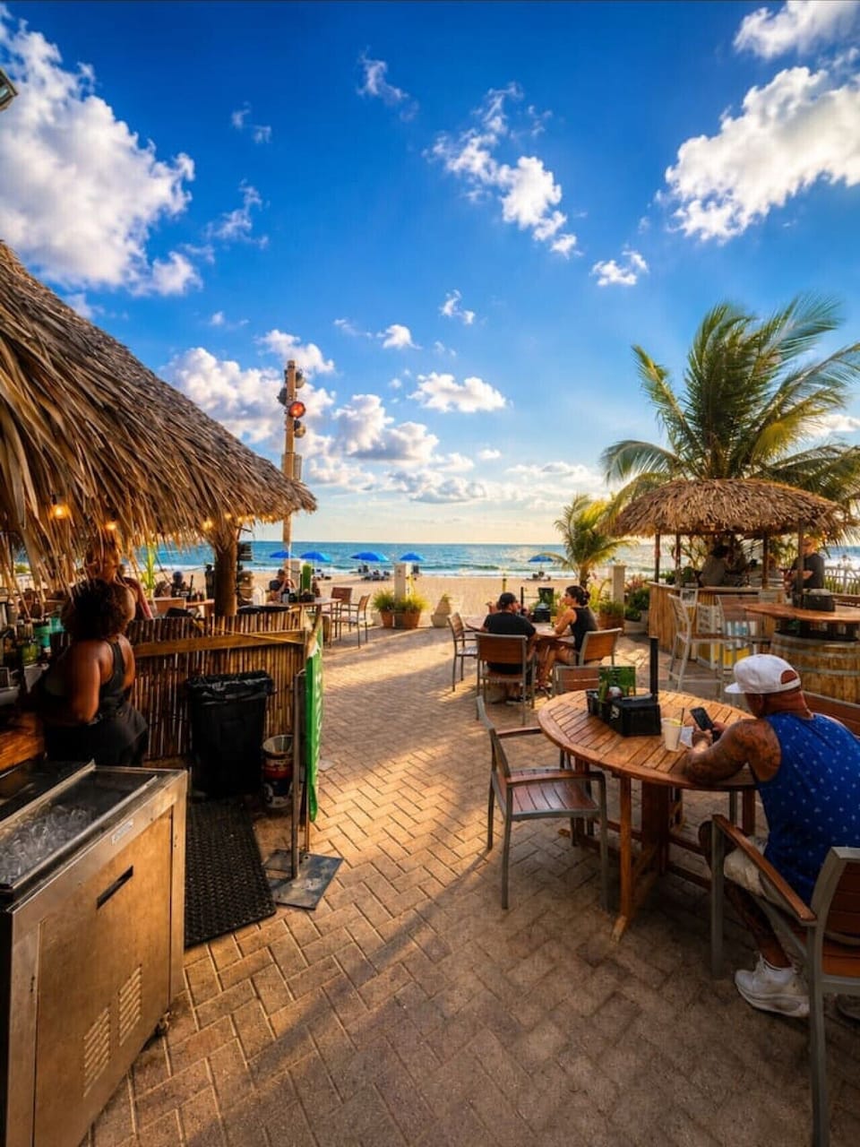 Tiki Bar on the beach! Right downstairs