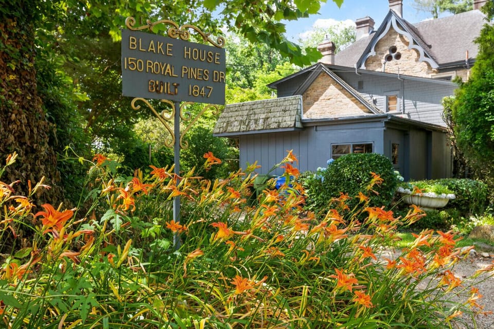 Beautiful grounds surround the property.