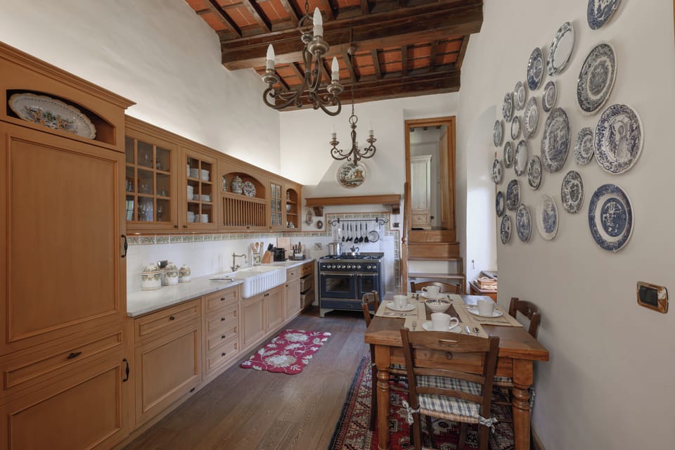 Charming kitchen with everything you need.  Table expands to 8 seatings.