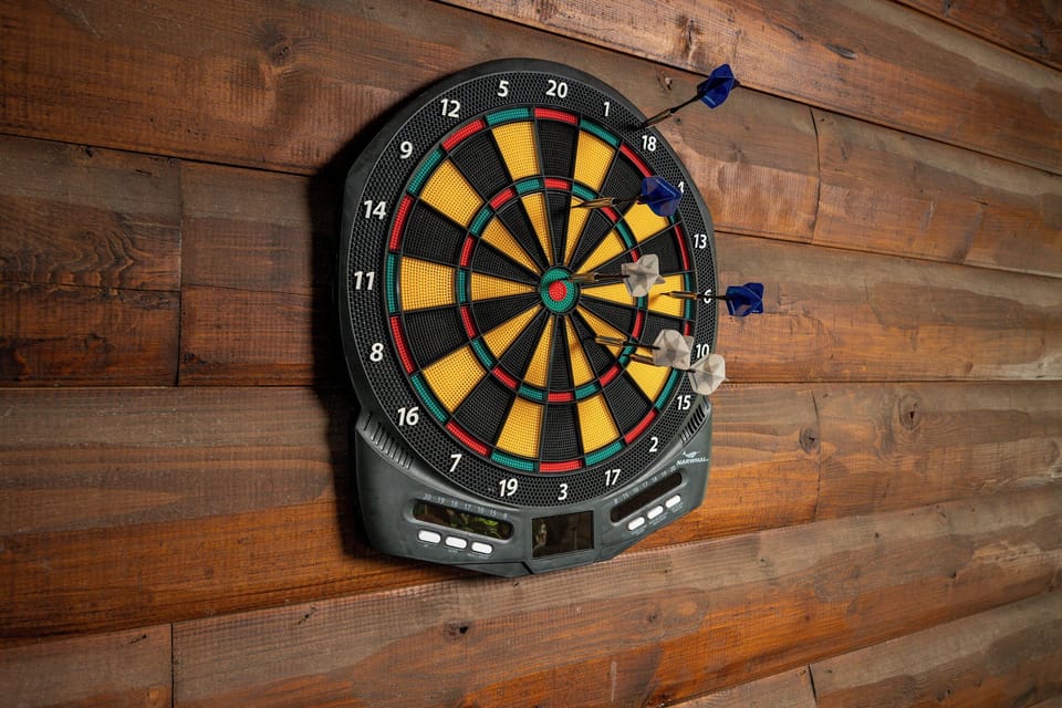 Electronic dartboard for guest fun
