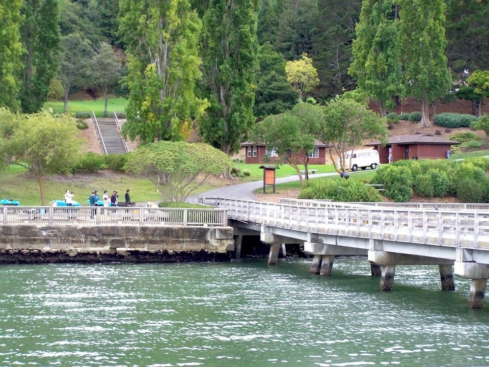 Wander the pier and watch the water sparkle nearby.