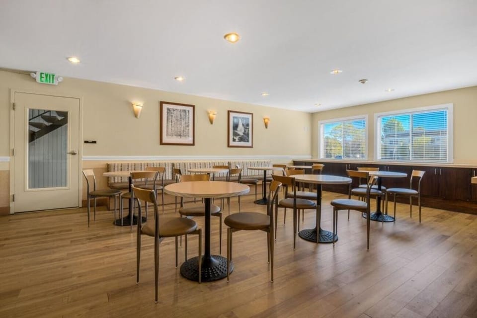 Settle in with coffee and conversation at cozy cafe tables.