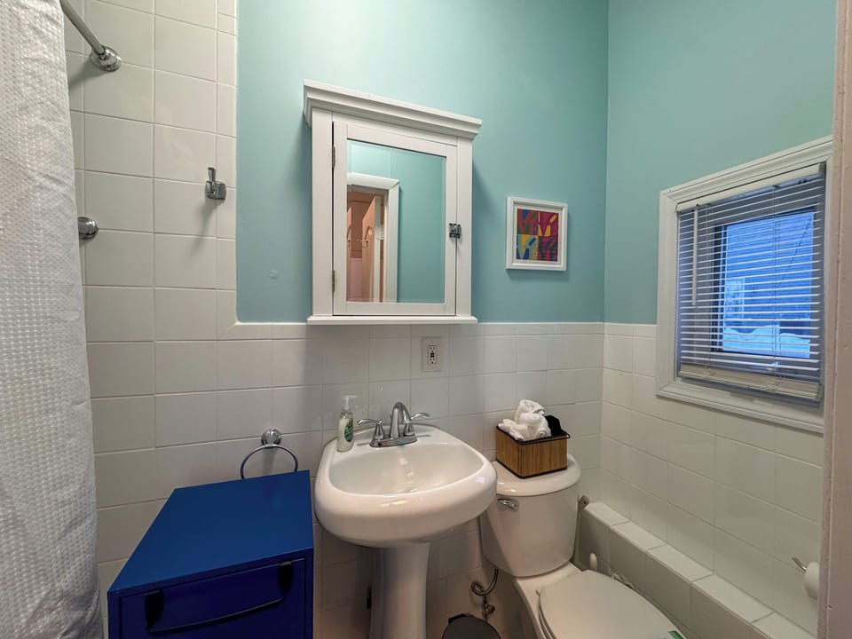 Bathroom, Medicine Cabinet will have starter toiletries