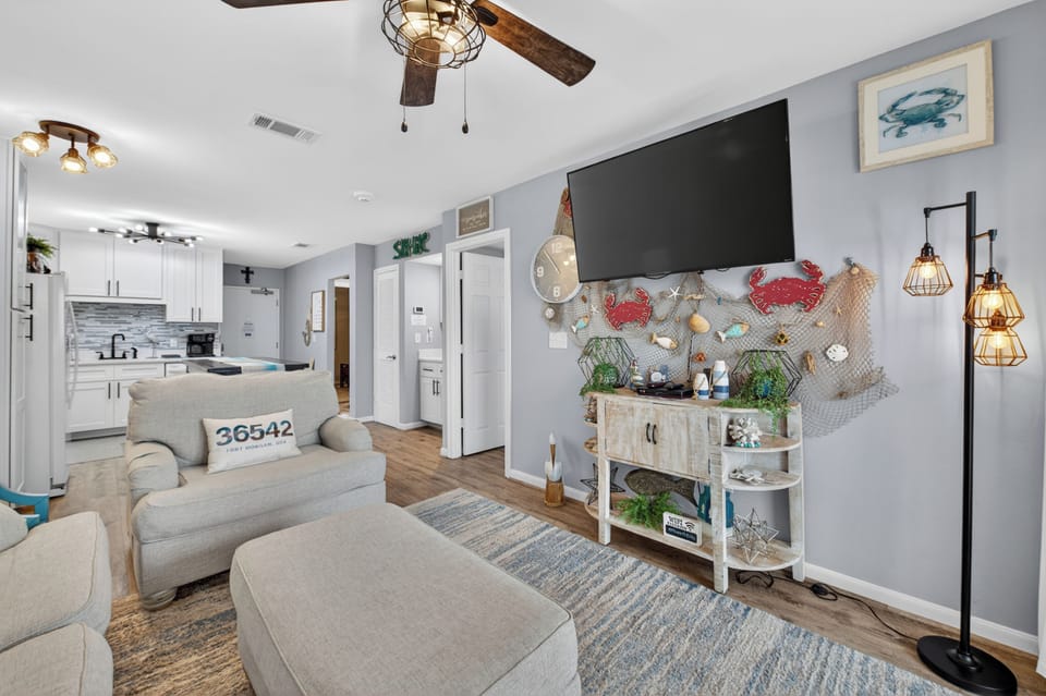 Large smart TV in the living room