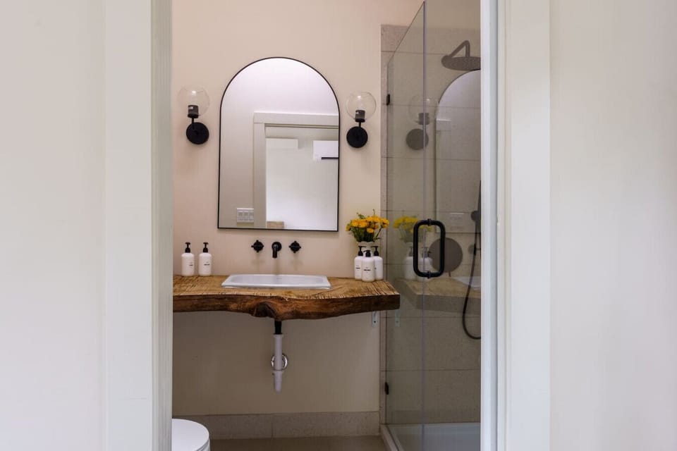 Beautiful bathroom inside one of the standard cabins