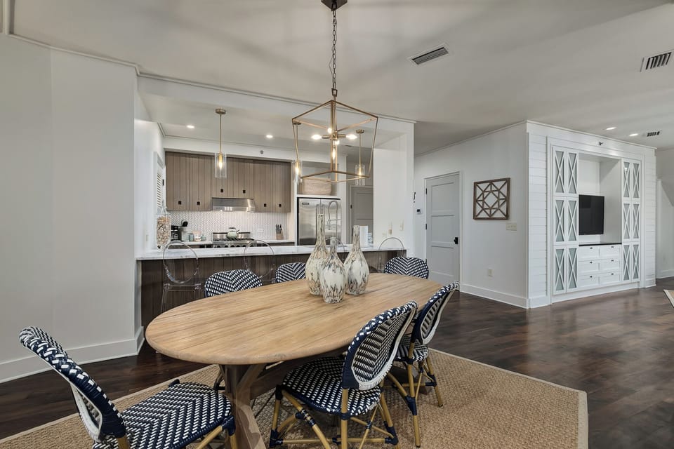 Dinning room open to living room and kitchen.  