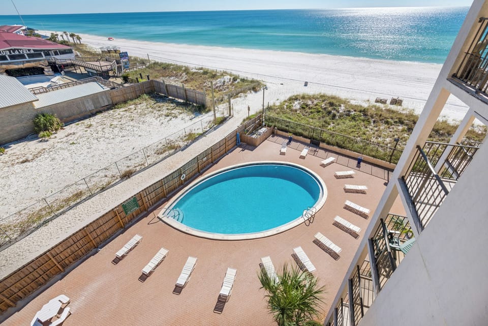 Aerial view of the pool