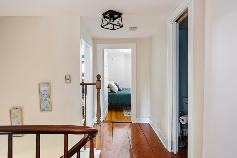 Floor, Flooring, Indoors, Hardwood, Handrail