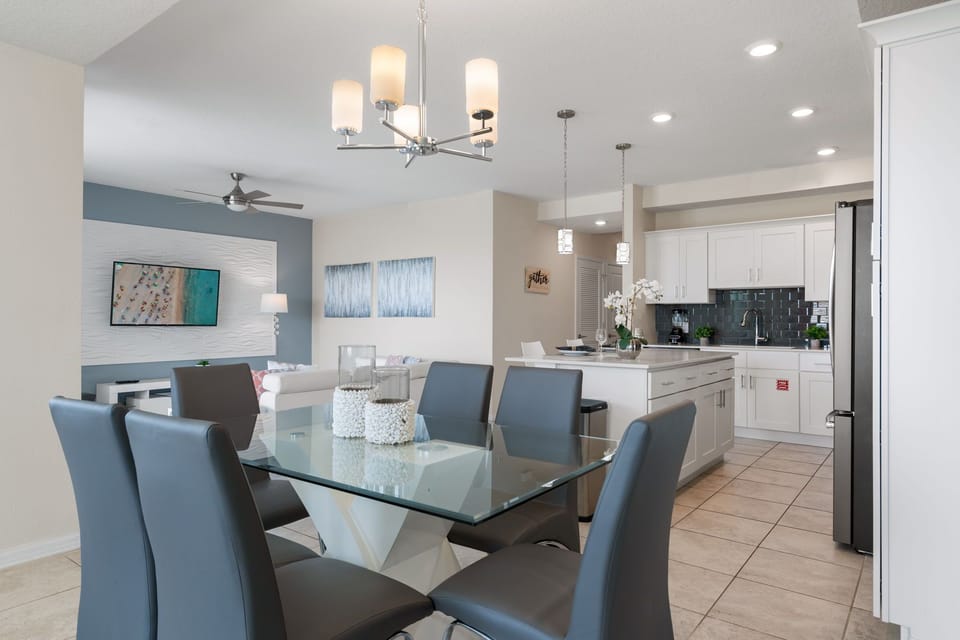 Dining area and kitchen
