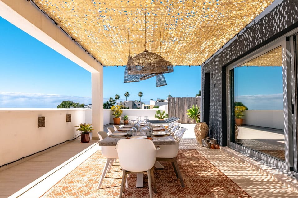 Penthouse terrace view on the sea