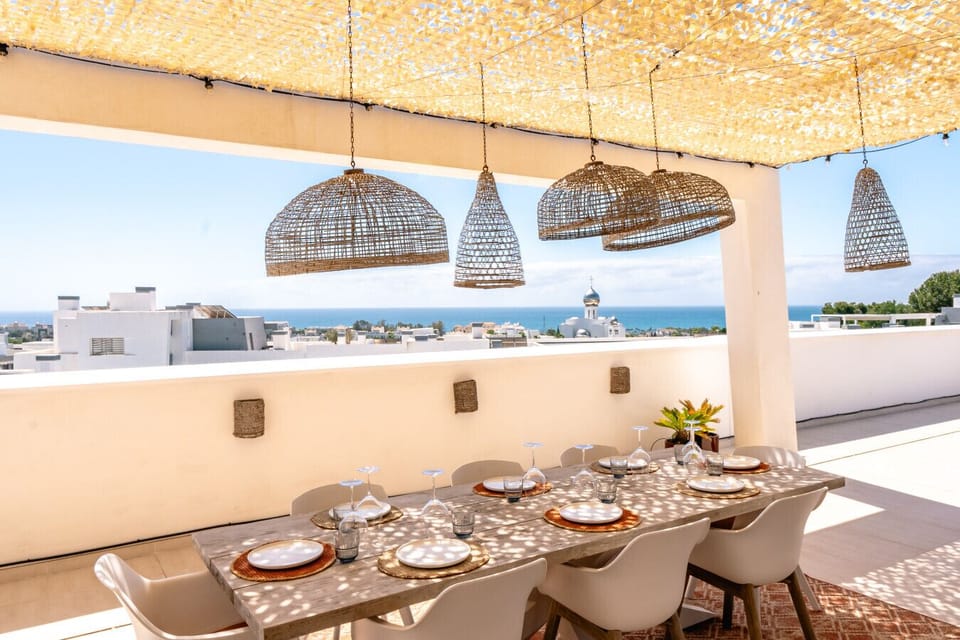 Penthouse terrace view on the sea