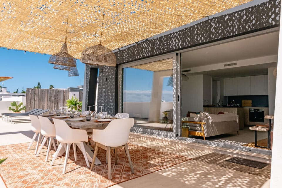 Penthouse terrace view on the sea