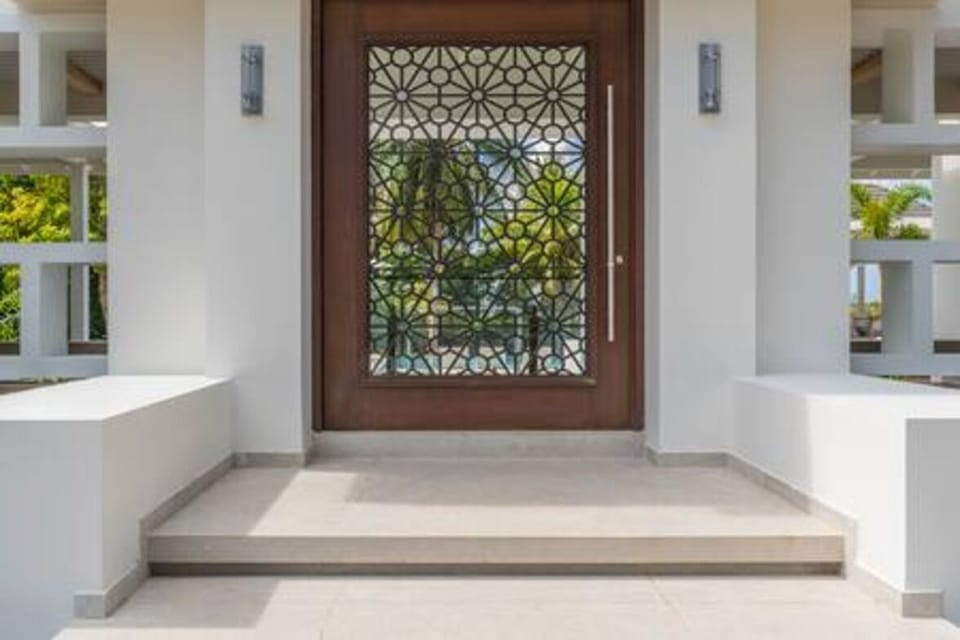 Calming water features and impeccable gardens add to the relaxed ambiance of the property.