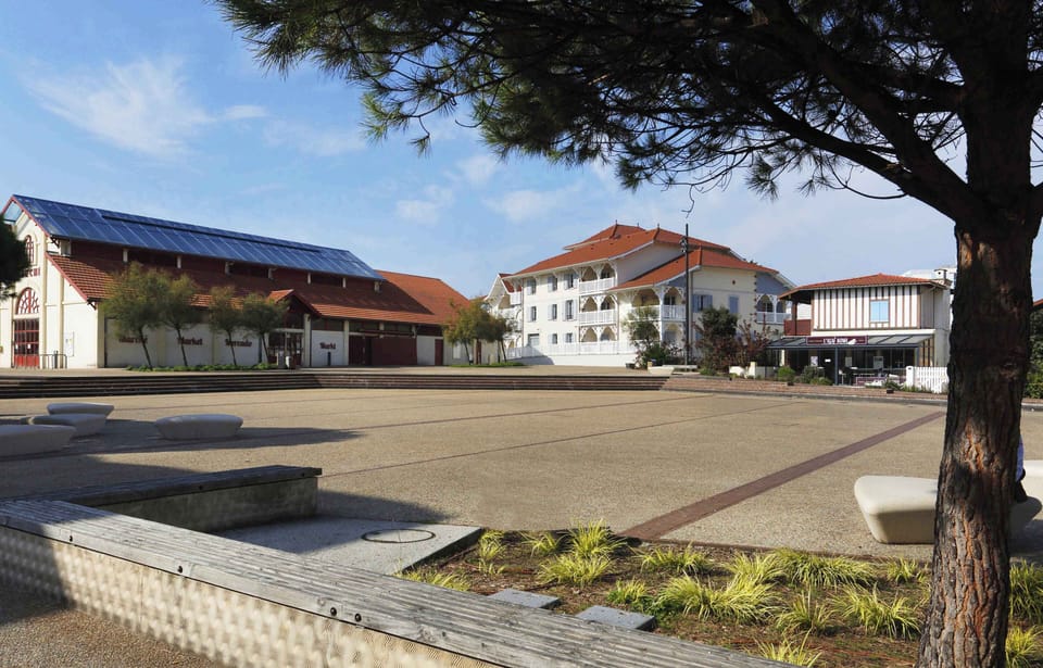 Stroll through vibrant squares surrounded by charming architecture and sunny skies.