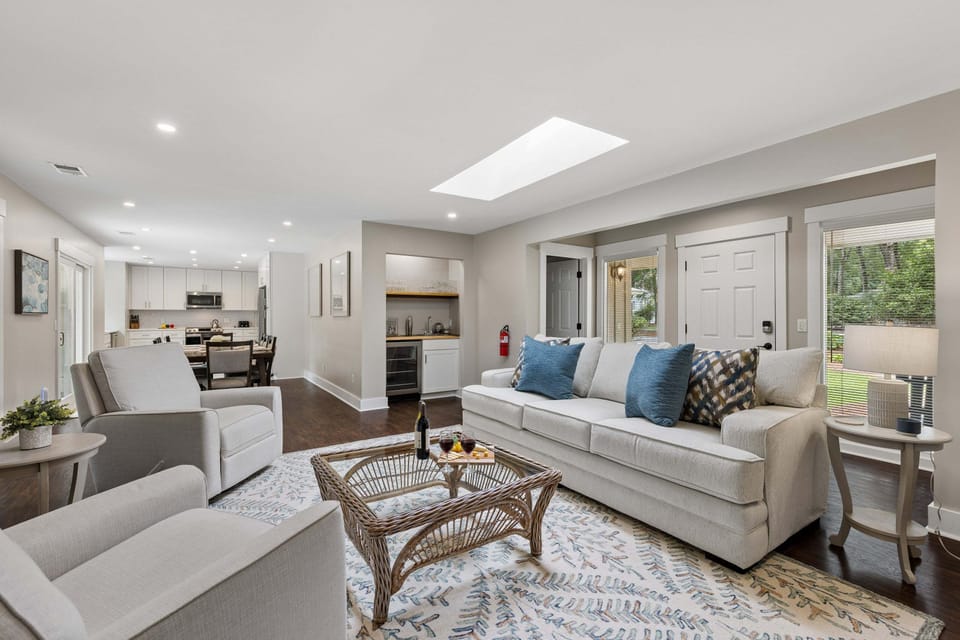 Comfortable seating throughout with plenty of room for the whole group