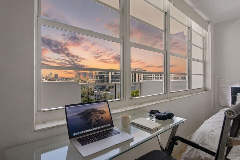 Work with natural light and open views.