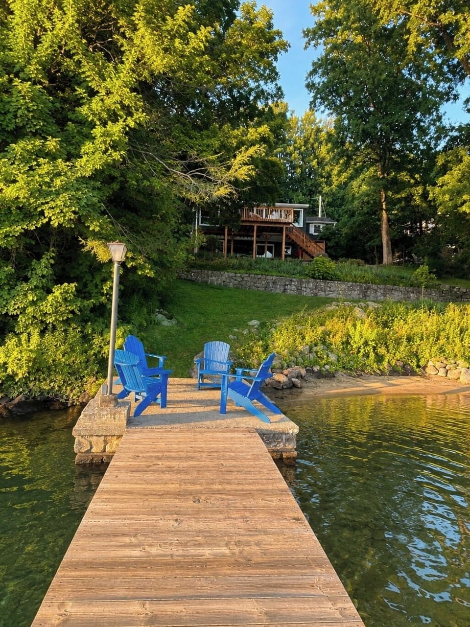 Enjoy quiet mornings on the dock or take a paddle board out for a workout