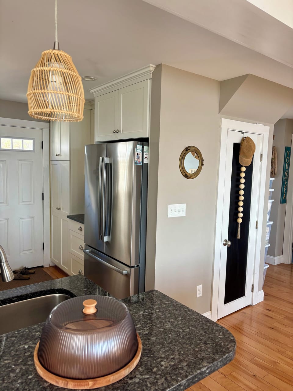 Chef kitchen with stainless steel appliances. 