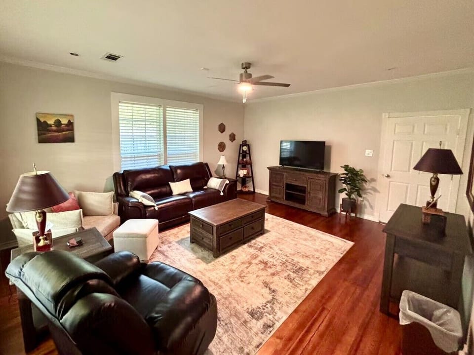 Living room with smart TV