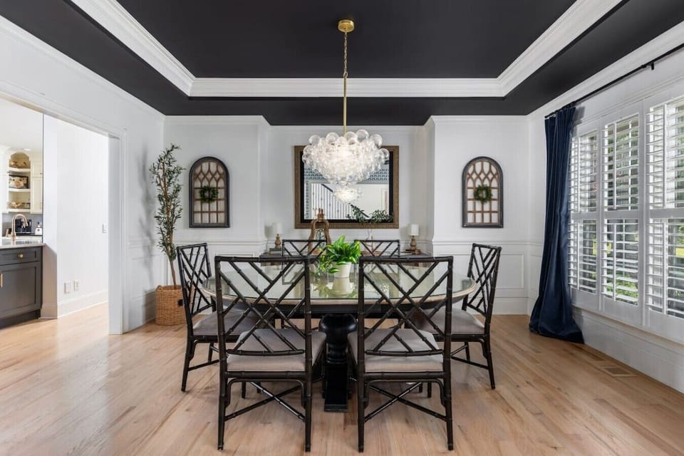 Beautiful dining room with seating for six.