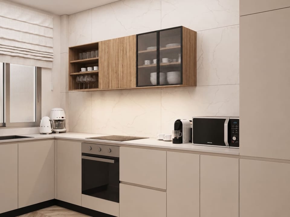 Minimalist Kitchen with Premium Finishes and Modern Appliances