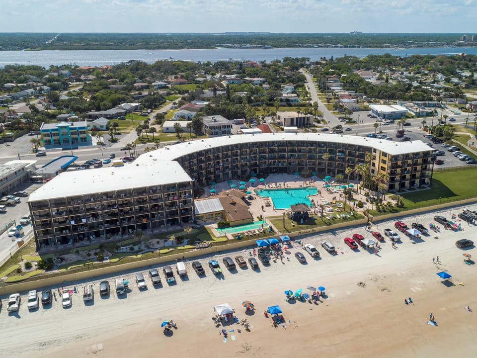 Aerial View of Hawaiian Inn in Beautiful Daytona Beach Shores