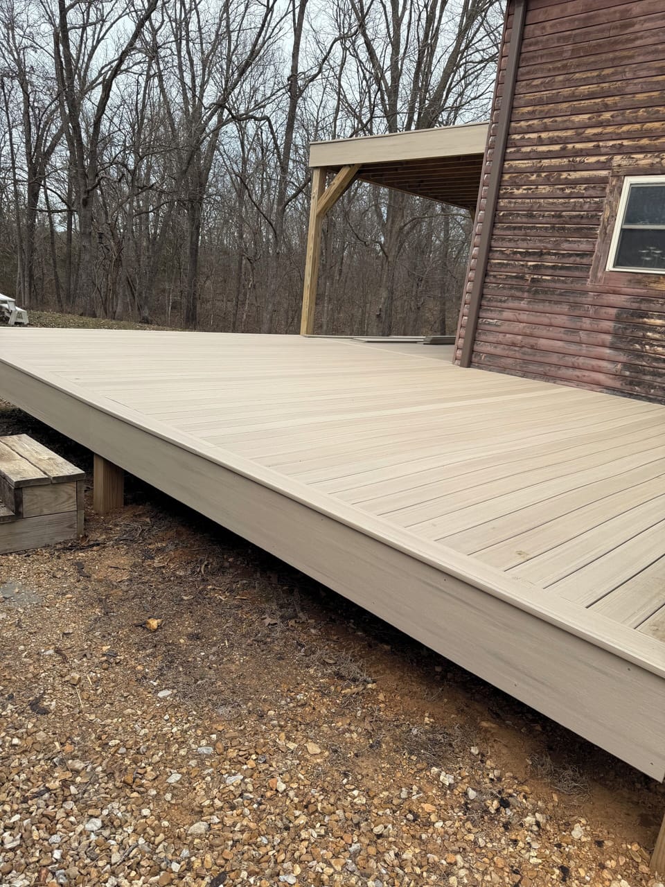 Large outdoor deck