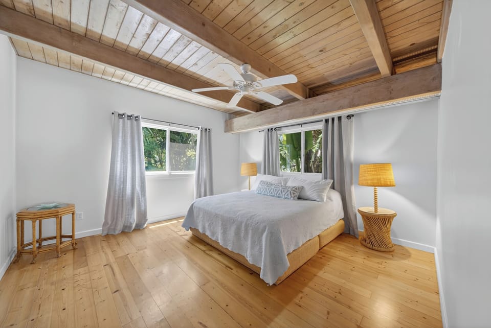 Spacious sleeping quarters offer comfort and flexibility for families or groups.