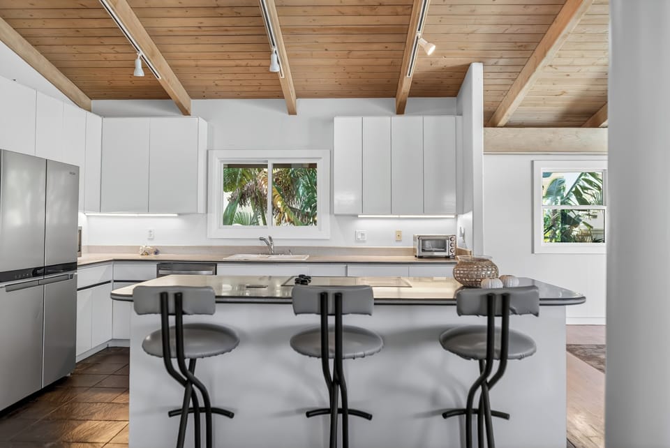 Prepare island meals with ease in the spacious kitchen with oversized island seating.