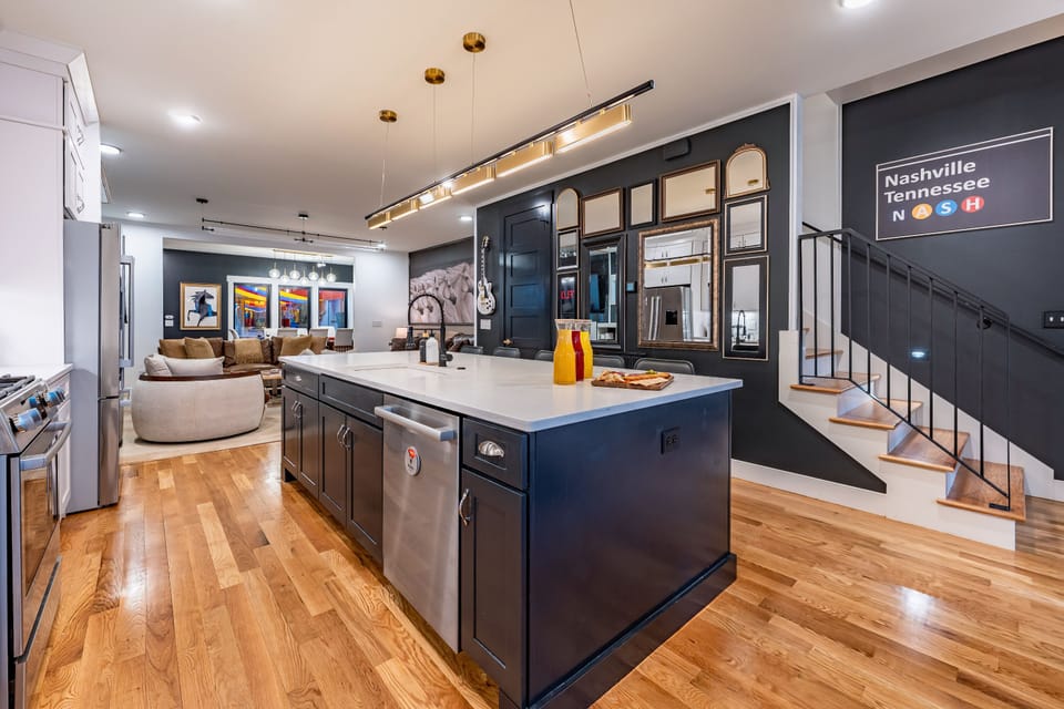 Open kitchen designed for shared meals, conversation, and connection.