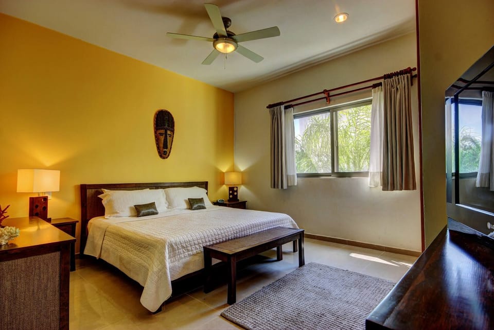 Master Room with TV/Cable and soft bedding.