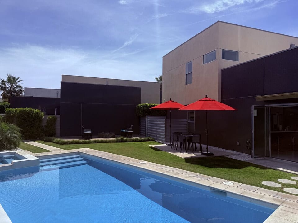 Pool and fire pit deck