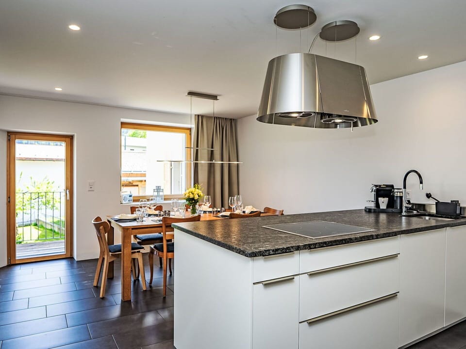 Kitchen, Interior Design, Countertop, Flooring, Furniture, Wood, Floor, Home, Kitchen Appliance, Ceiling