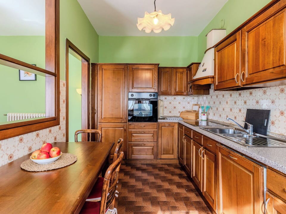 Interior Design, Cabinetry, Wood, Flooring, Kitchen, Furniture, Ceiling, Floor, Countertop, Room