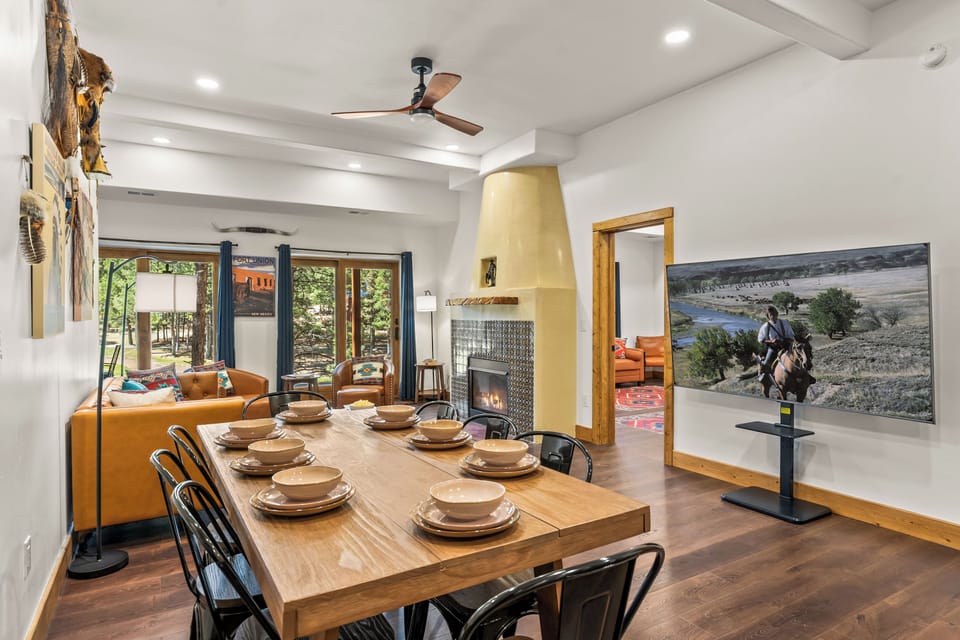 A 2nd indoor dining area with plenty of seating for dinners and game nights.