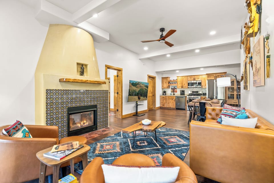 Kick back by the fireplace with the perfect blend of Southwest charm.