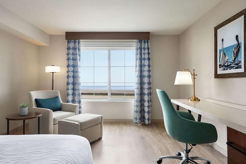 Bedroom. Interior and views may vary based on location and availability