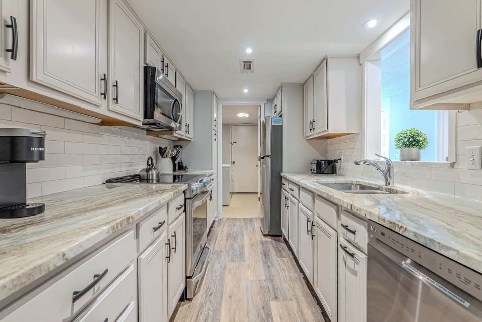 Fully equipped kitchen with modern appliances and ample counter space!