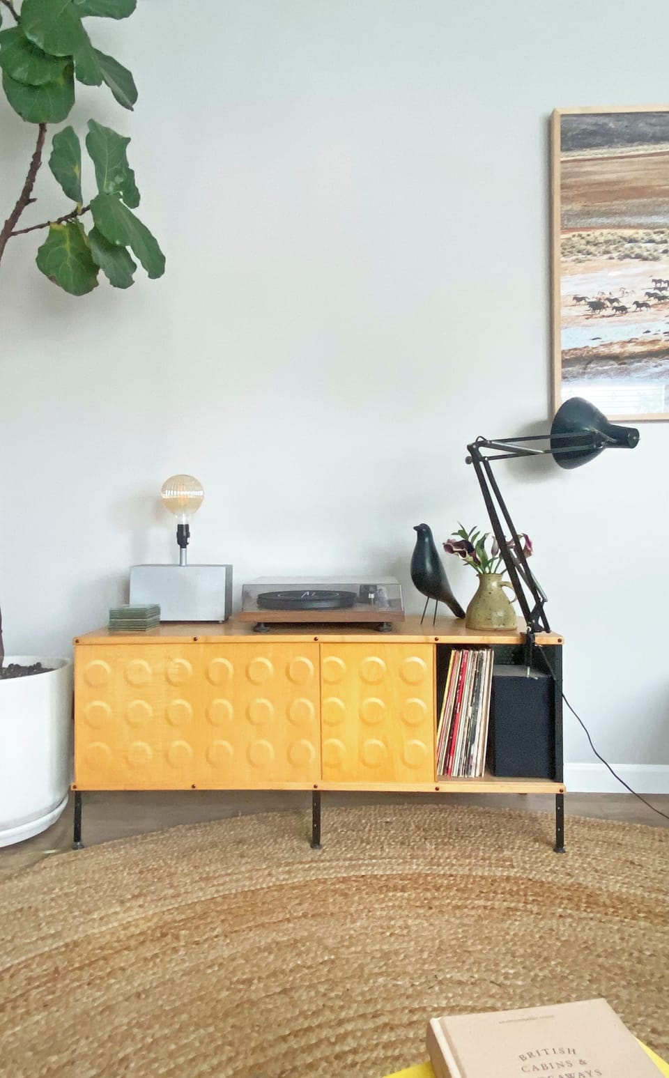 Record player and selection of records 