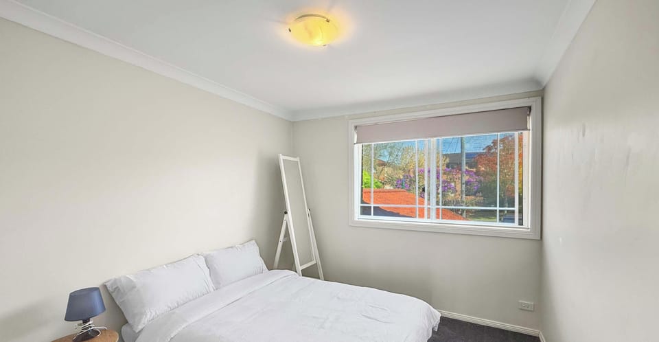 Bright bedroom with modern decor