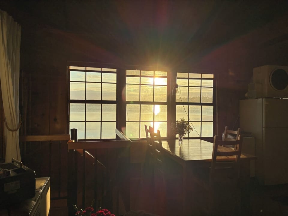 Dining room sunrise view
