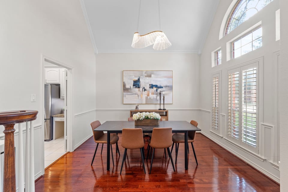 An elegant, open dining space designed for connection—ideal for shared meals, celebrations, or winding down at the end of the day.