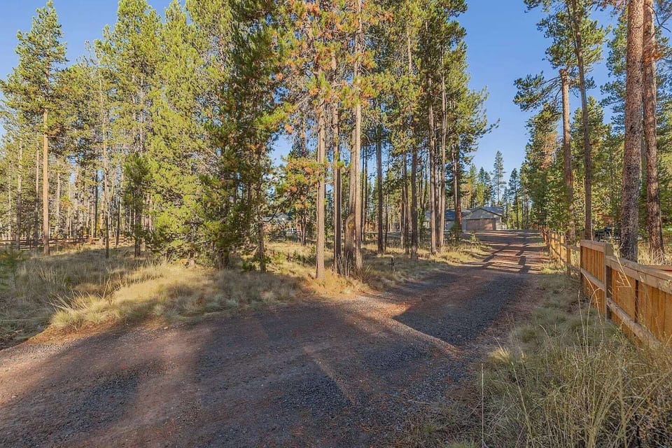 Long driveway into the front yard and home! 